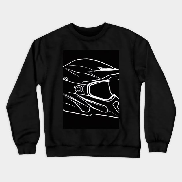 Motorcycle Helmet Crewneck Sweatshirt by maxcode